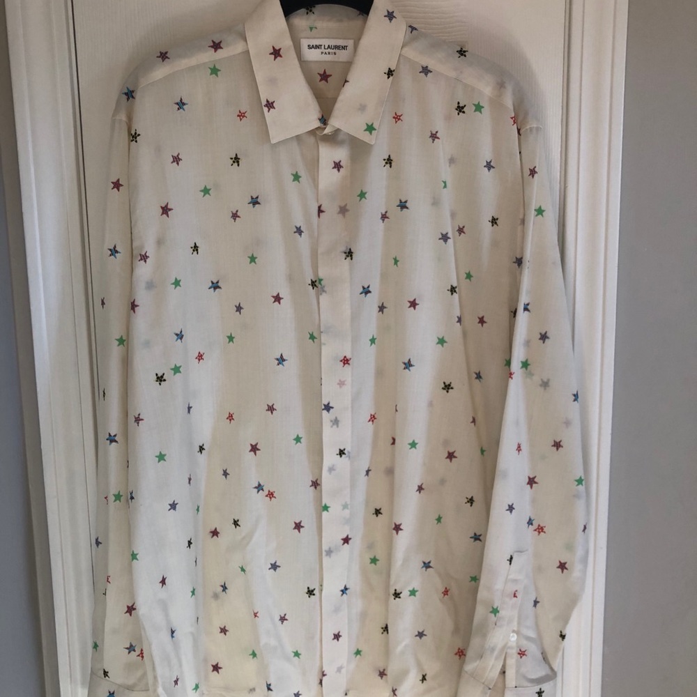 Saint Laurent Men’s Star Print Shirt